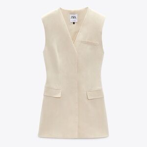Zara cut-out linen Vest